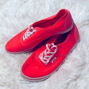 Vans Neon Pink Lace Sneakers Size 7.5